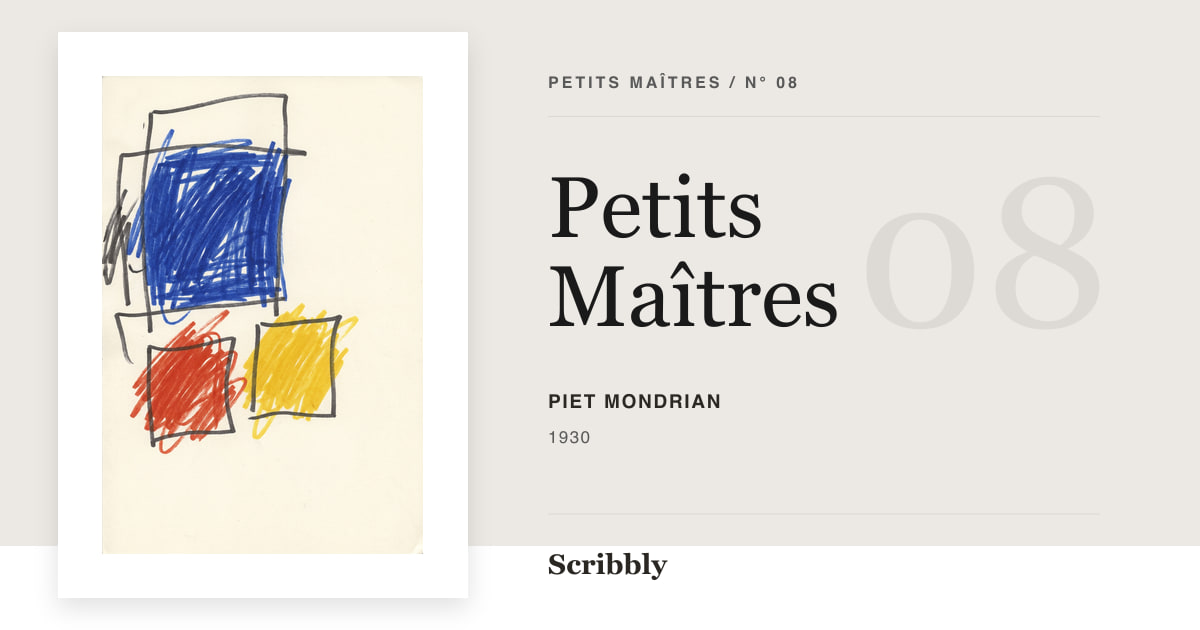 Illustration de galerie Petits Maîtres inspirée d'une œuvre libre de droits de Piet Mondrian.