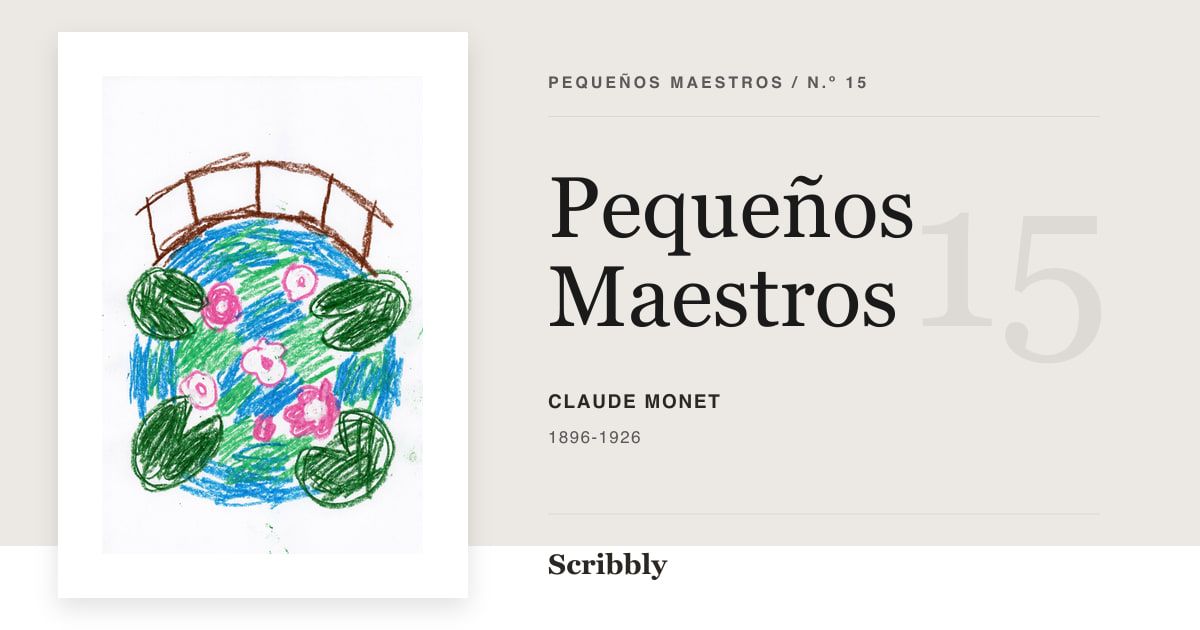 Ilustración de galería Pequeños Maestros inspirada en una obra de dominio público de Claude Monet.