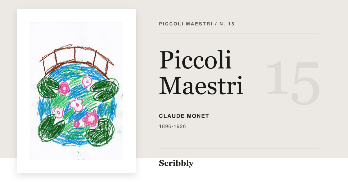 Illustrazione da galleria Piccoli Maestri ispirata a un'opera di pubblico dominio di Claude Monet.