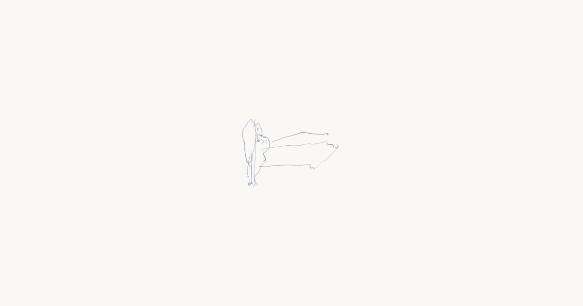 Child's drawing in blue pencil (background removed by Scribbly)