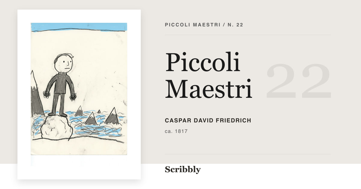 Illustrazione da galleria Piccoli Maestri ispirata a un'opera di pubblico dominio di Caspar David Friedrich.