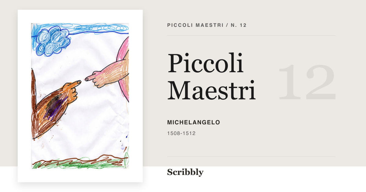 Illustrazione da galleria Piccoli Maestri ispirata a un'opera di pubblico dominio di Michelangelo.