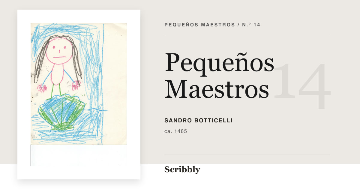 Ilustración de galería Pequeños Maestros inspirada en una obra de dominio público de Sandro Botticelli.