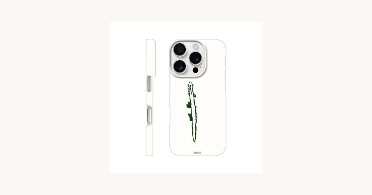 Child's drawing on a slim Scribbly phone case