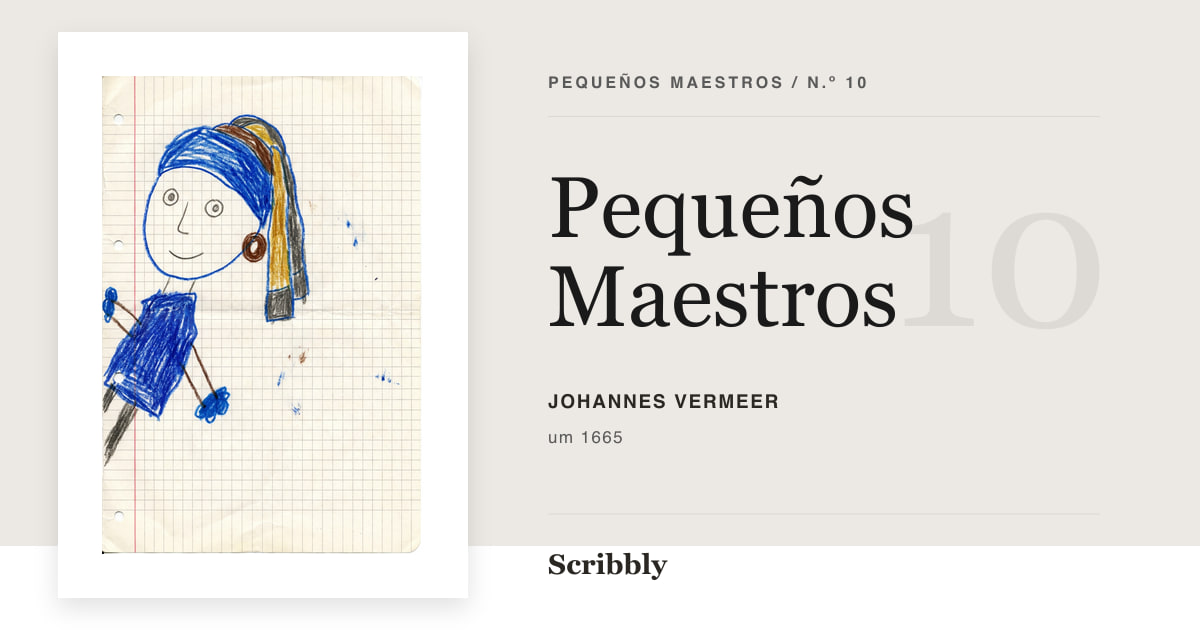 Ilustración de galería Pequeños Maestros inspirada en una obra de dominio público de Johannes Vermeer.