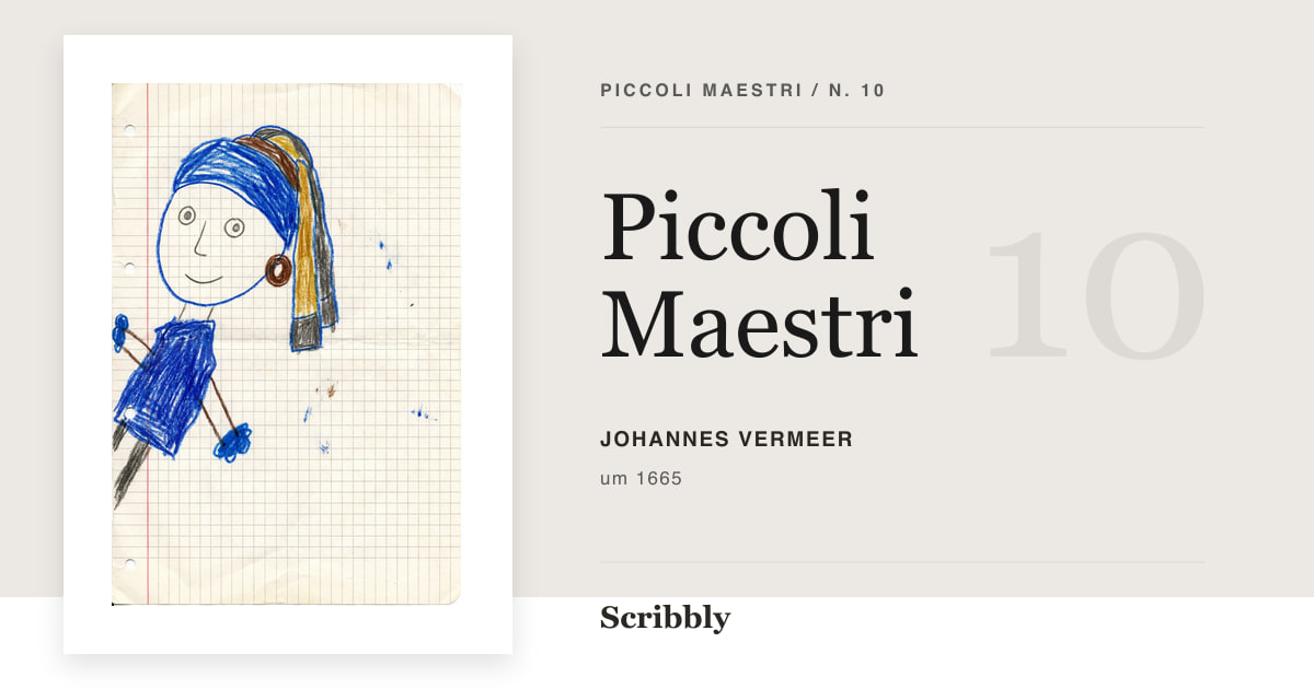 Illustrazione da galleria Piccoli Maestri ispirata a un'opera di pubblico dominio di Johannes Vermeer.