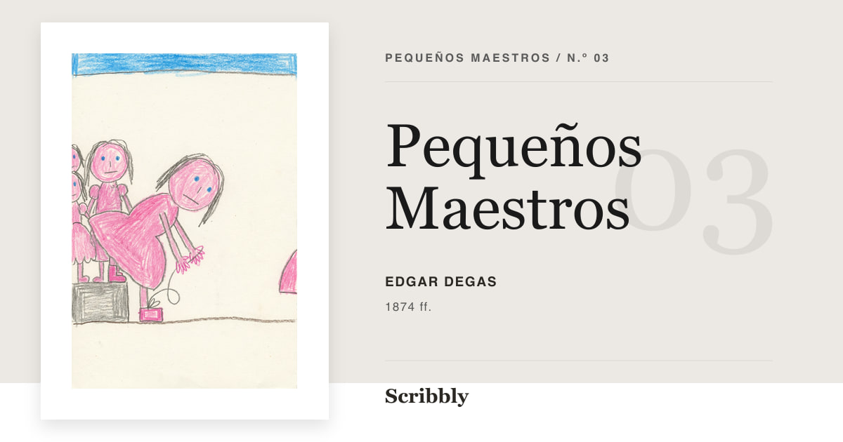 Ilustración de galería Pequeños Maestros inspirada en una obra de dominio público de Edgar Degas.