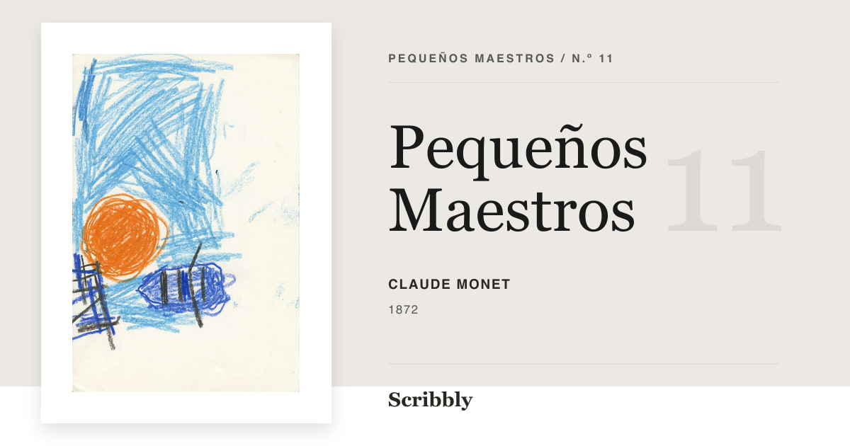 Ilustración de galería Pequeños Maestros inspirada en una obra de dominio público de Claude Monet.