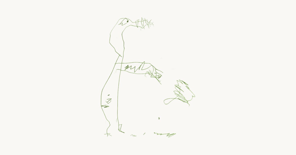 Child's drawing for a first-day-of-school cone (background removed by Scribbly)