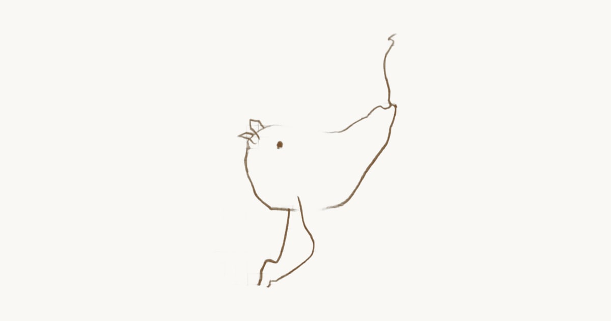 Child's drawing – a bird (background removed by Scribbly)