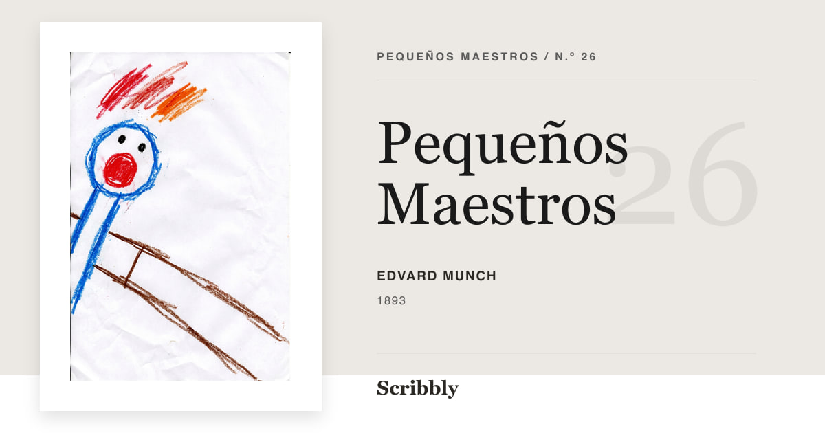 Ilustración de galería Pequeños Maestros inspirada en una obra de dominio público de Edvard Munch.